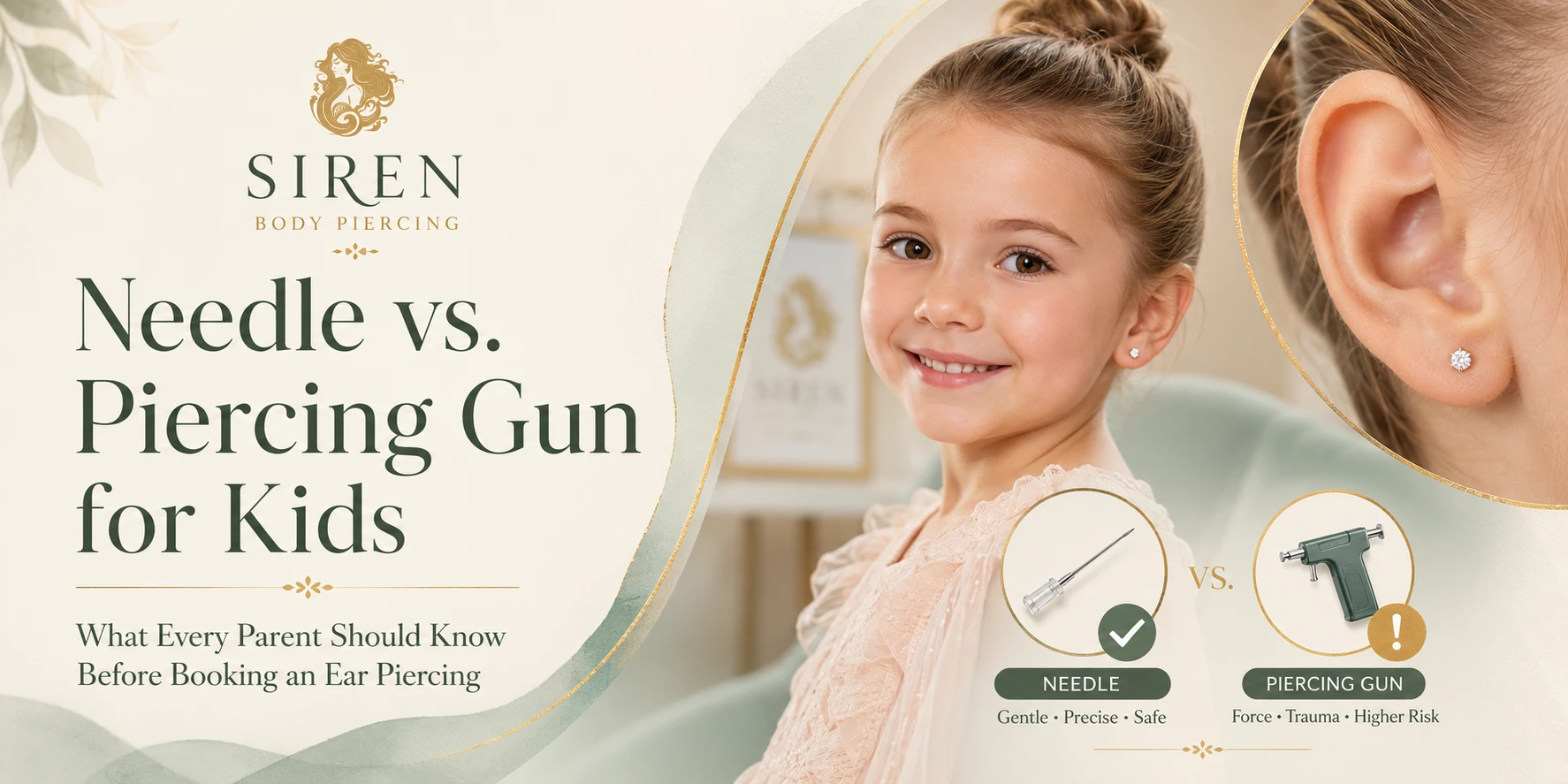 Needle vs. Piercing Gun for Kids: What Every Parent Should Know Before Booking an Ear Piercing